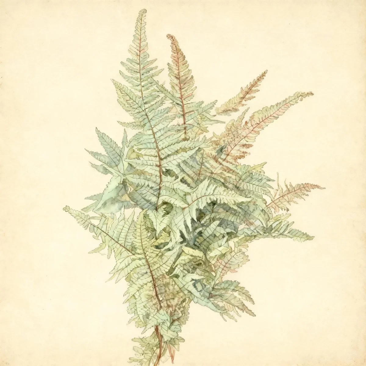 Japanese painted fern (Athyrium 'Branford Rambler')
