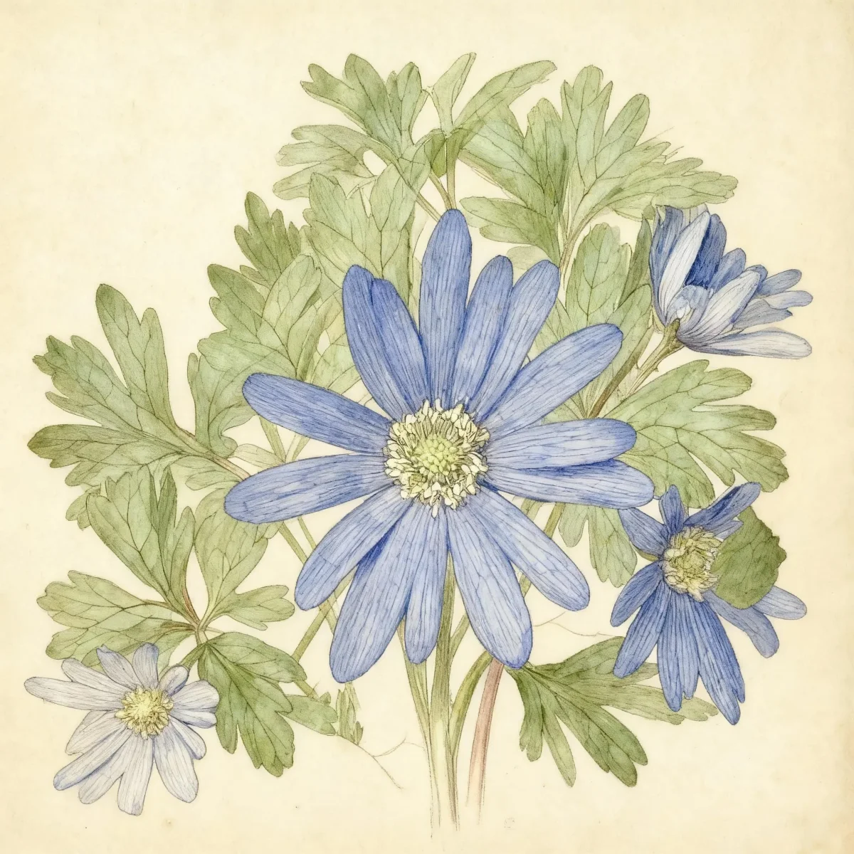 Windflower (Anemone blanda 'Blue Shades')