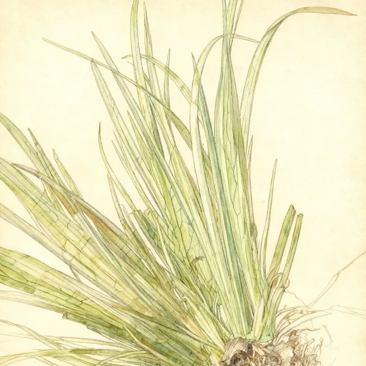 Grassy-leaved sweet flag (Acorus gramineus 'Oborozuki')