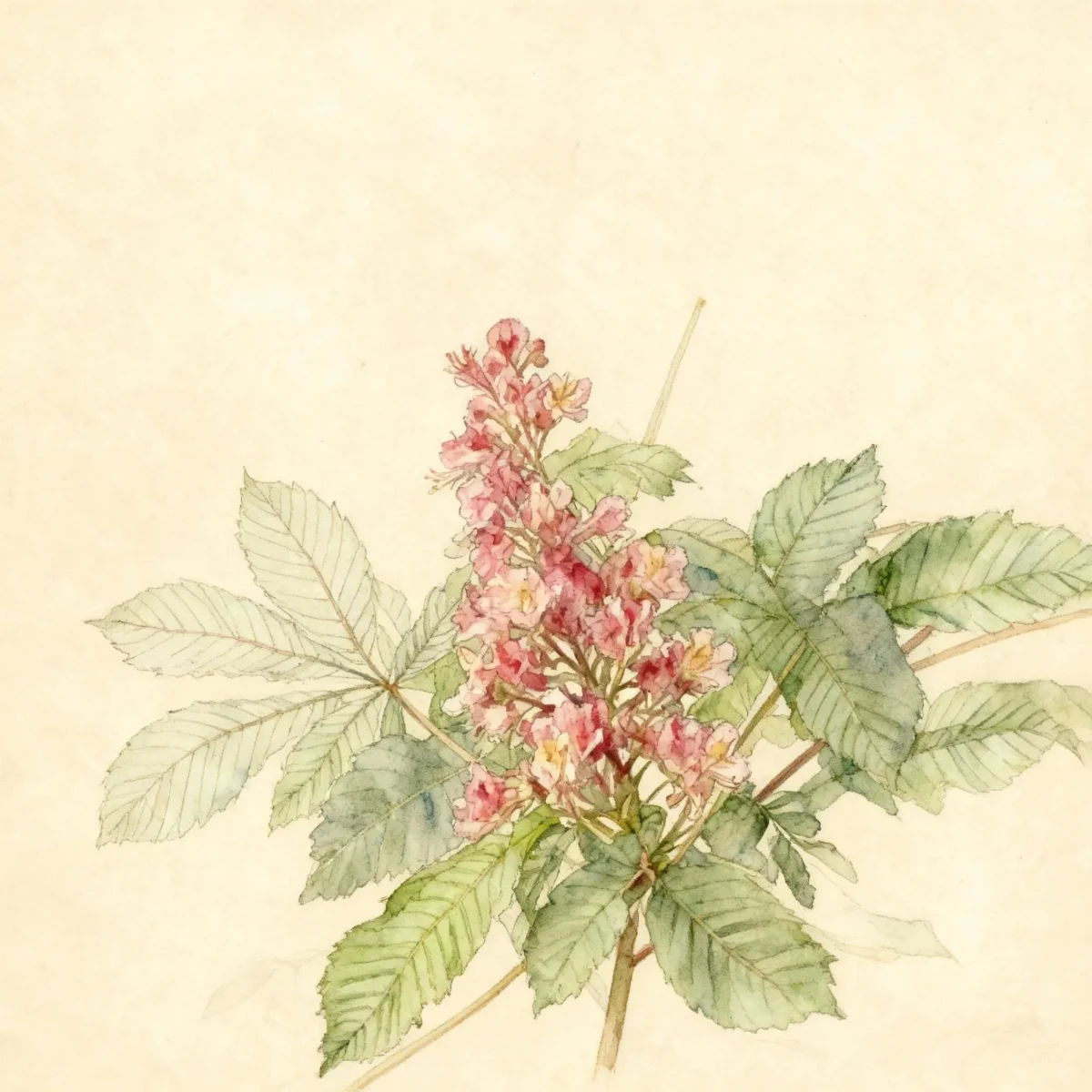 Red horse chestnut (Aesculus × carnea 'Briotii')