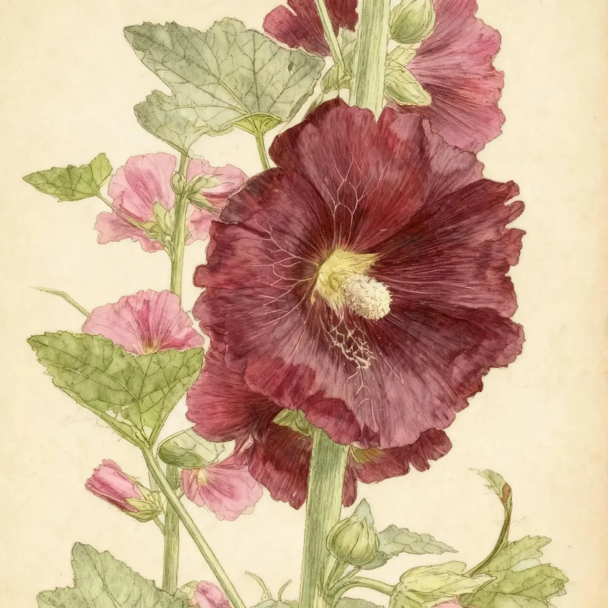 Hollyhock (Alcea rosea (single))