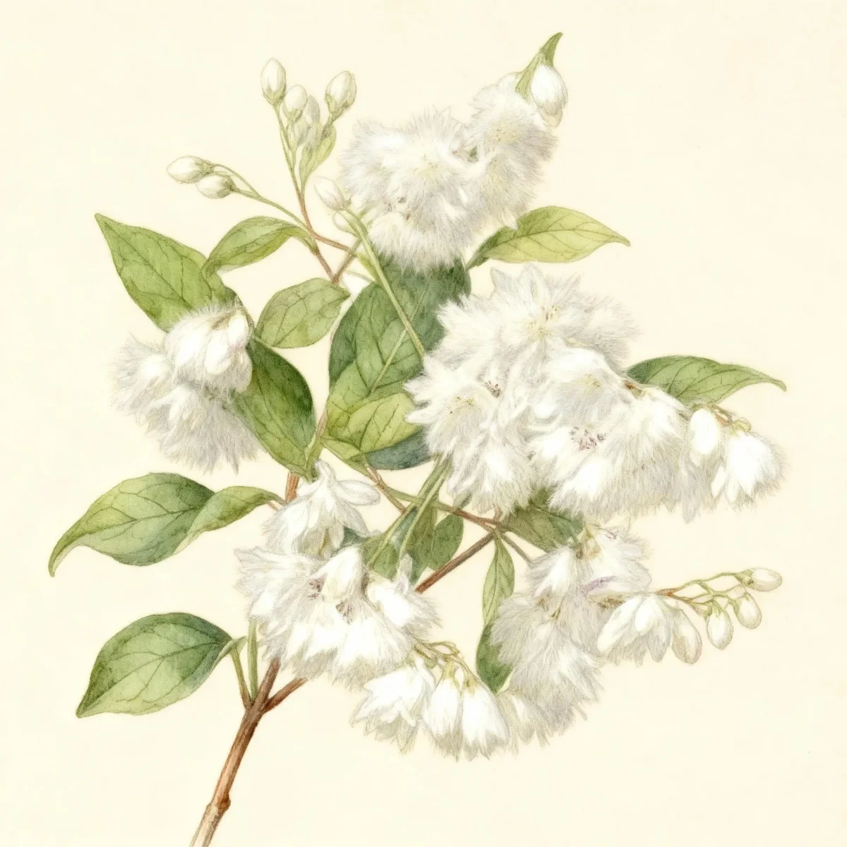 Fuzzy deutzia (Deutzia scabra 'Candidissima')
