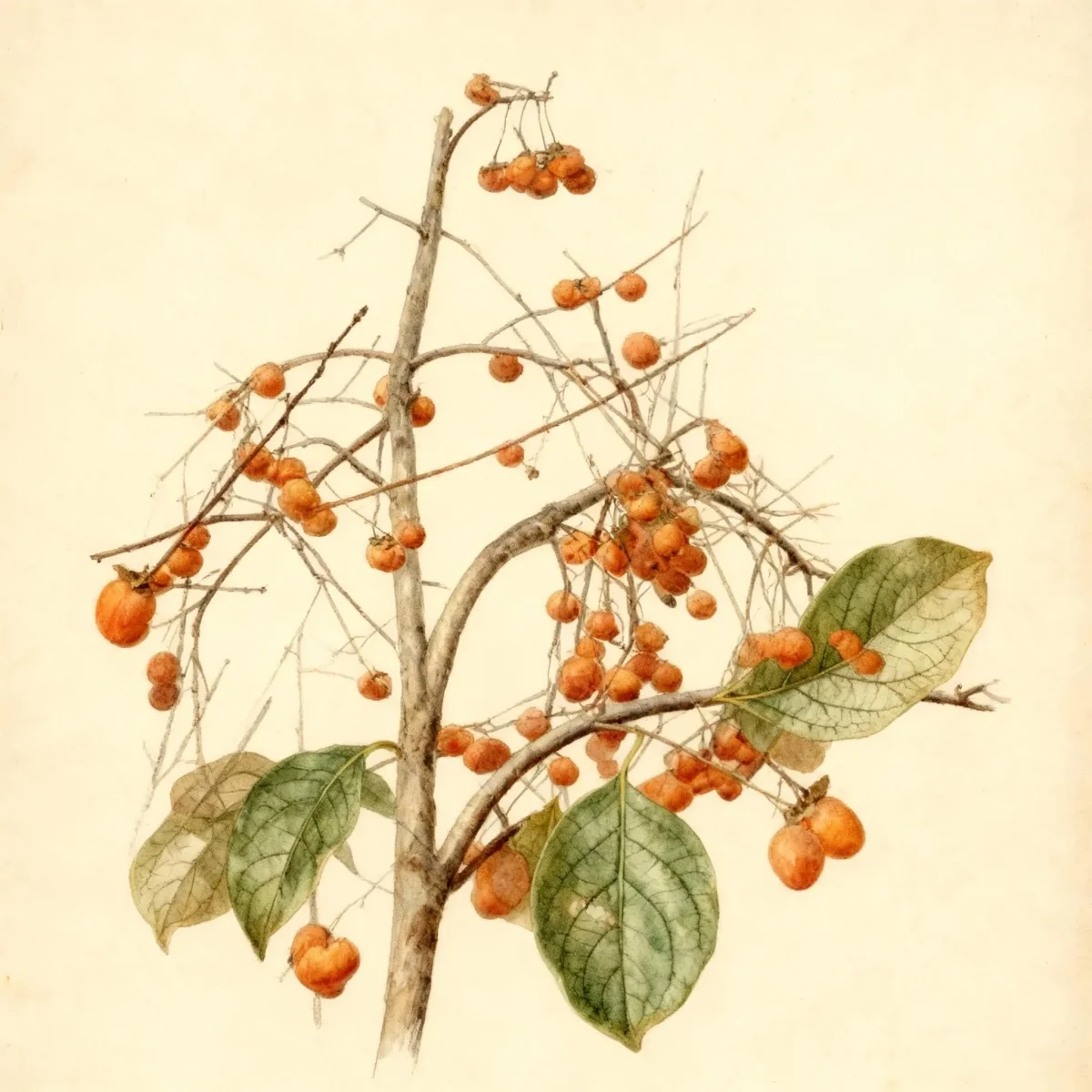 Japanese persimmon (Diospyros kaki 'Dagaishi')