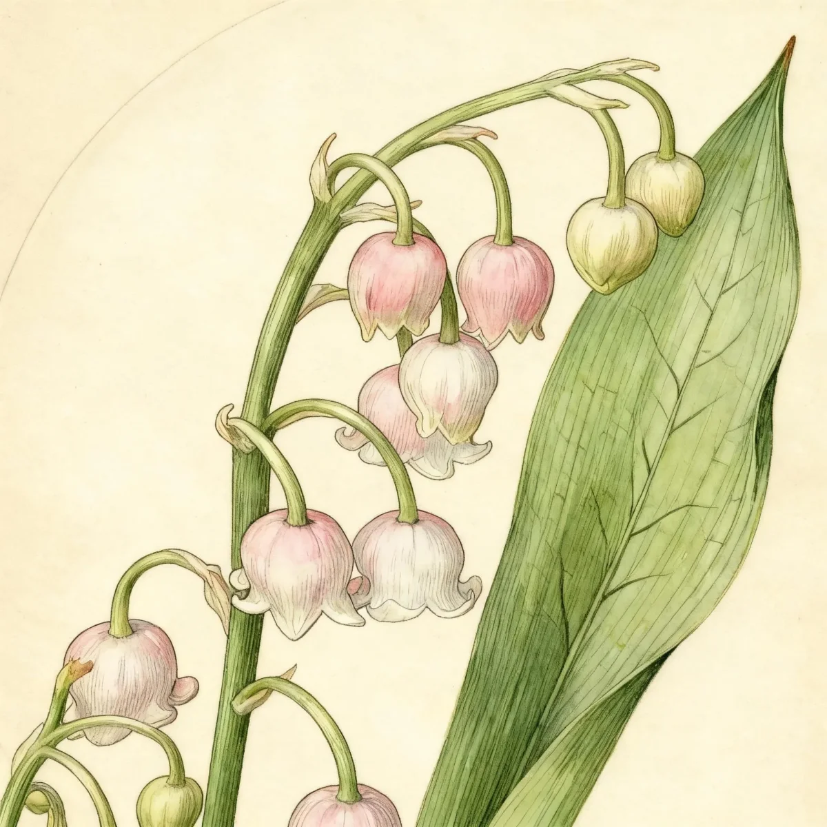 Lily of the valley (Convallaria majalis var. rosea)