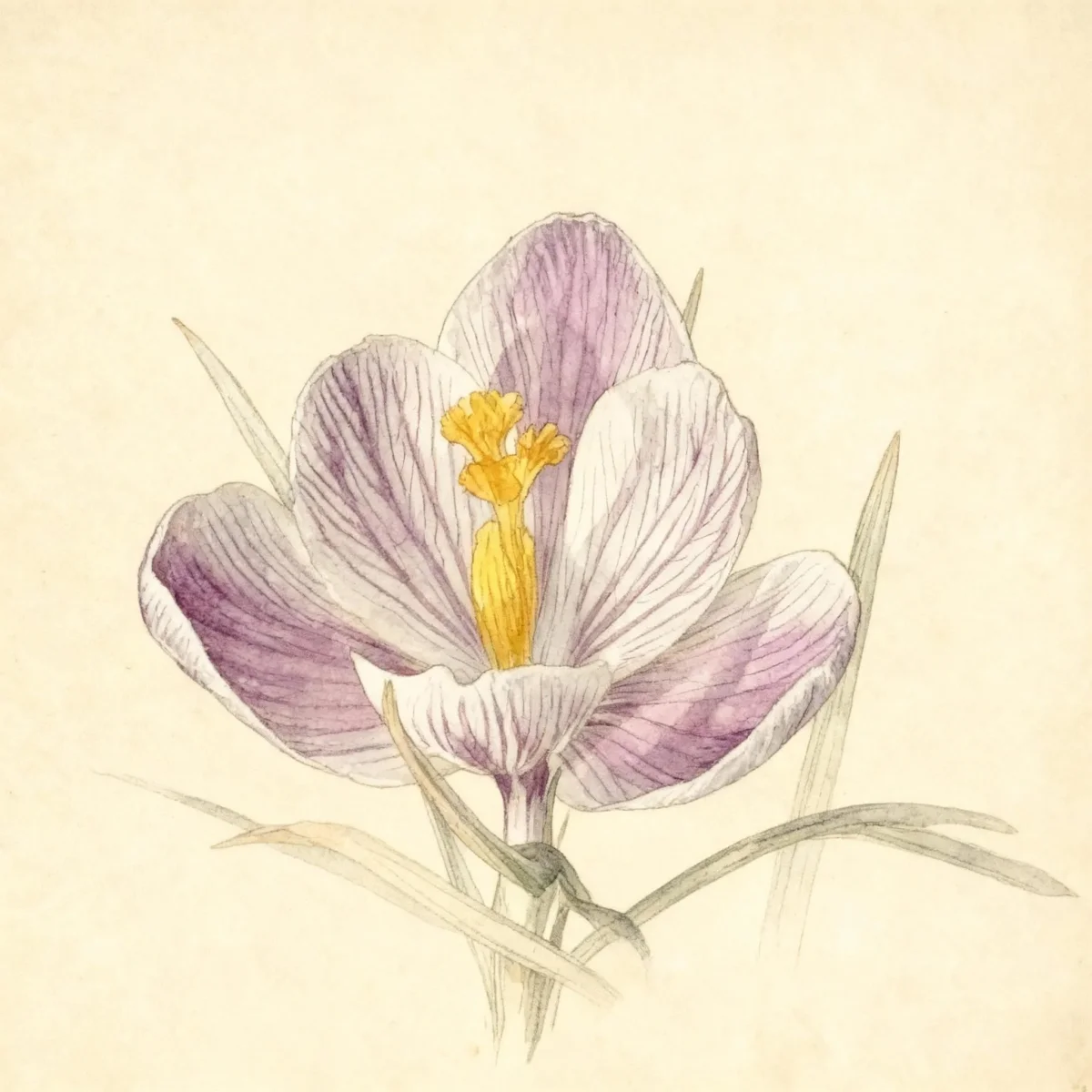 Spring crocus (Crocus vernus 'Pickwick')