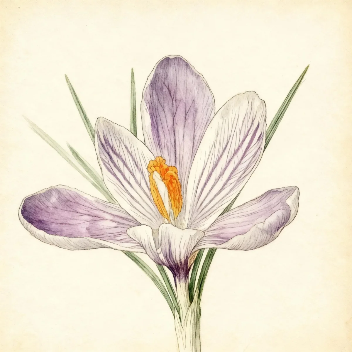 Spring crocus (Crocus vernus 'Striped Beauty')