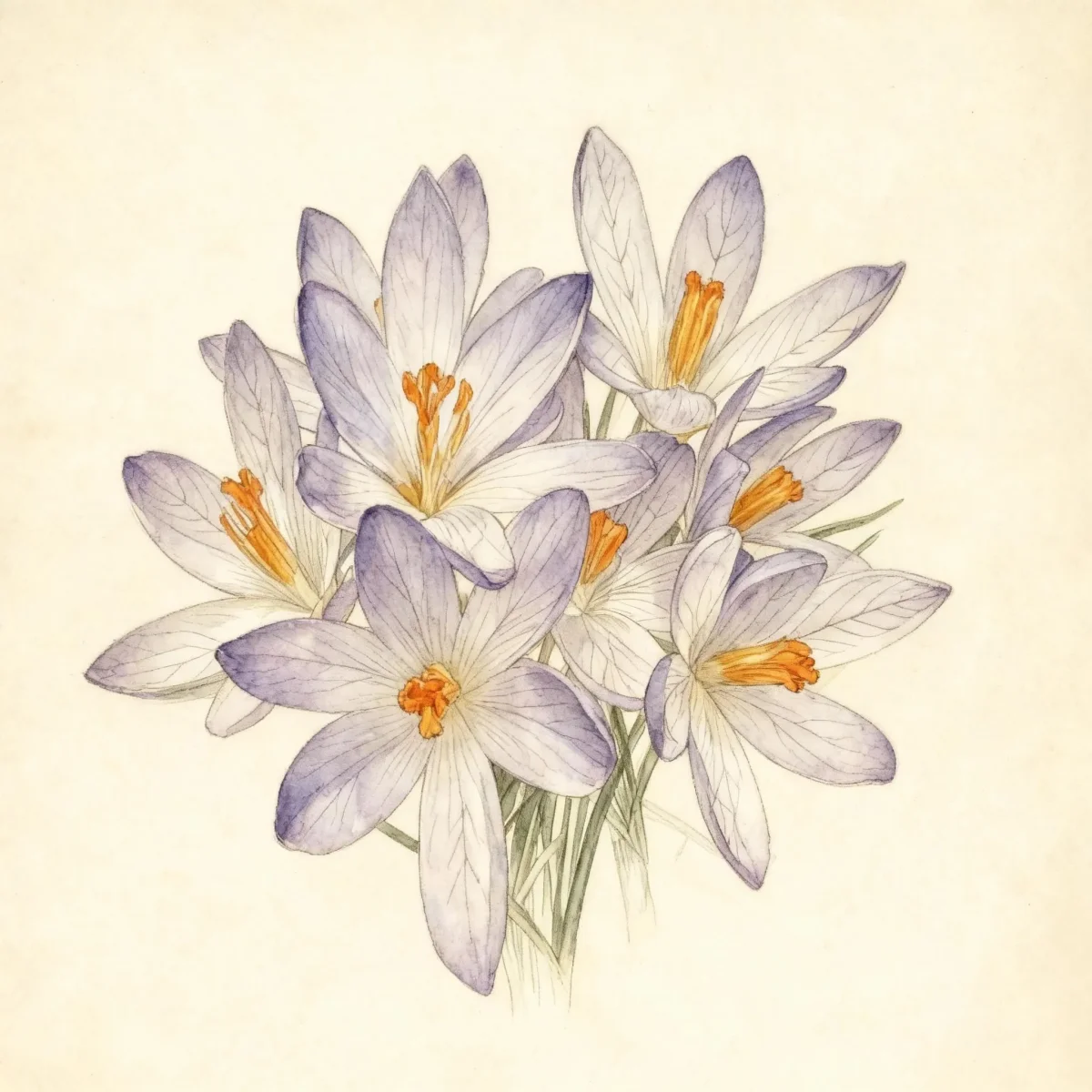 Snow crocus (Crocus tommasinianus)