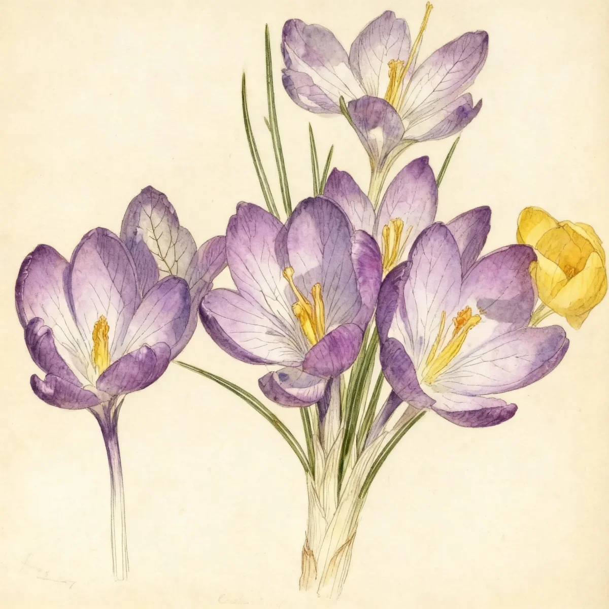 Snow crocus (Crocus tommasinianus 'Ruby Giant')