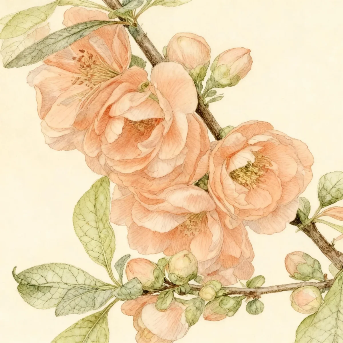 Flowering quince (Chaenomeles × superba 'Cameo')