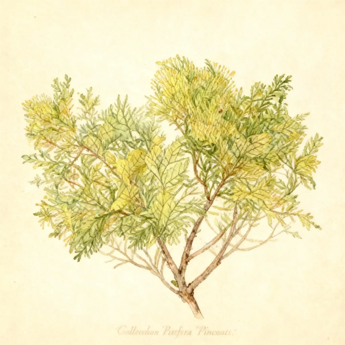 Japanese falsecypress (Chamaecyparis pisifera 'Golden Pincushion')