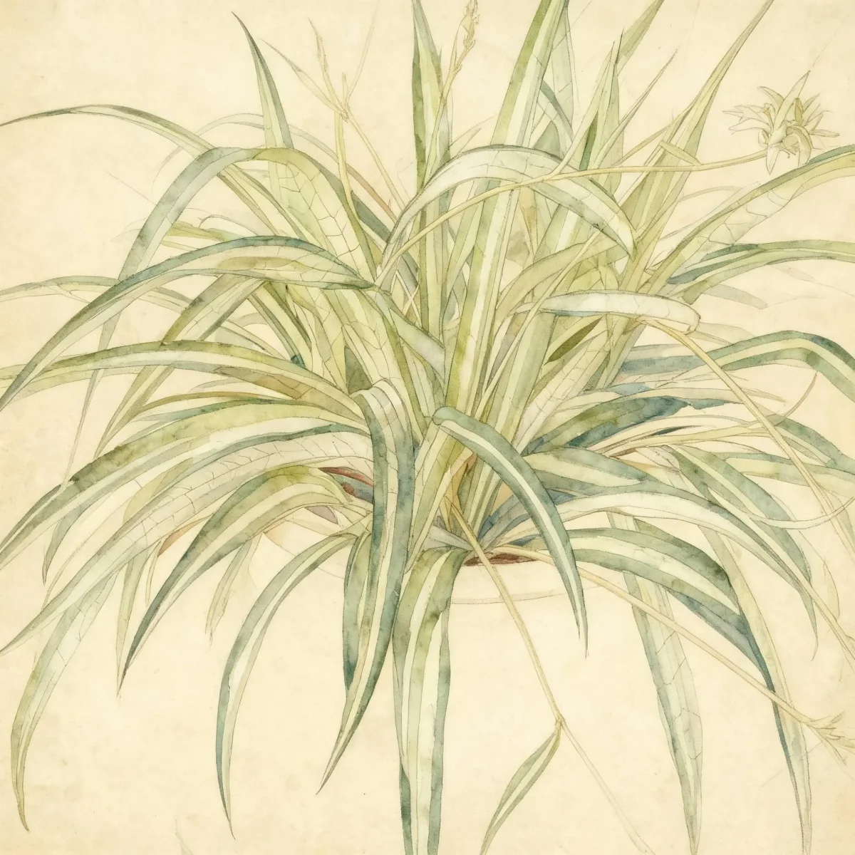 Spider plant (Chlorophytum comosum 'Vittatum')