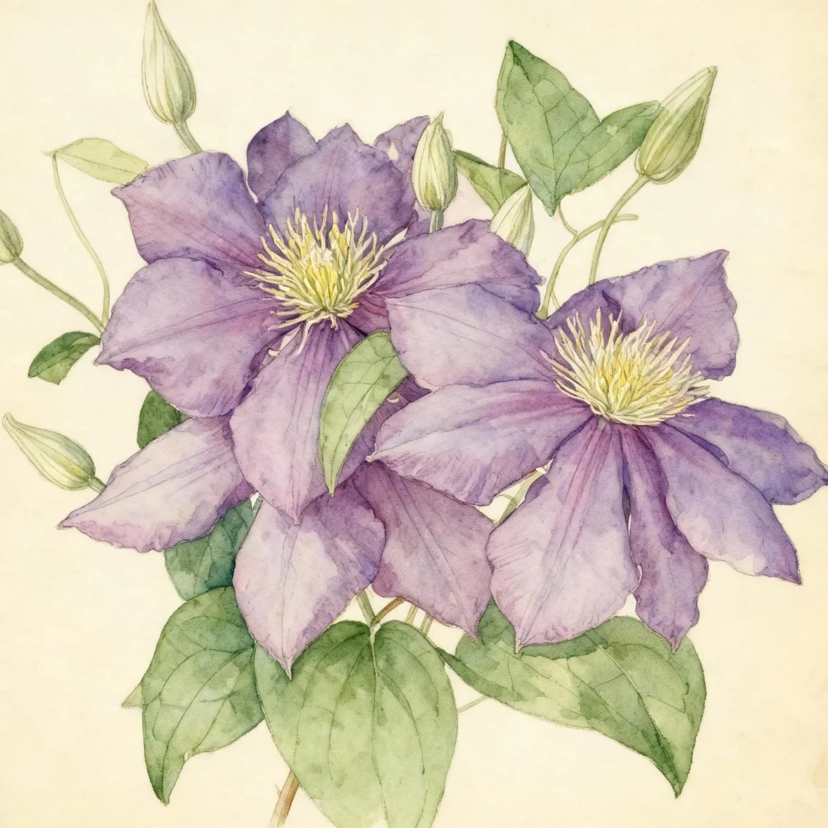 Clematis (Clematis 'General Sikorski')