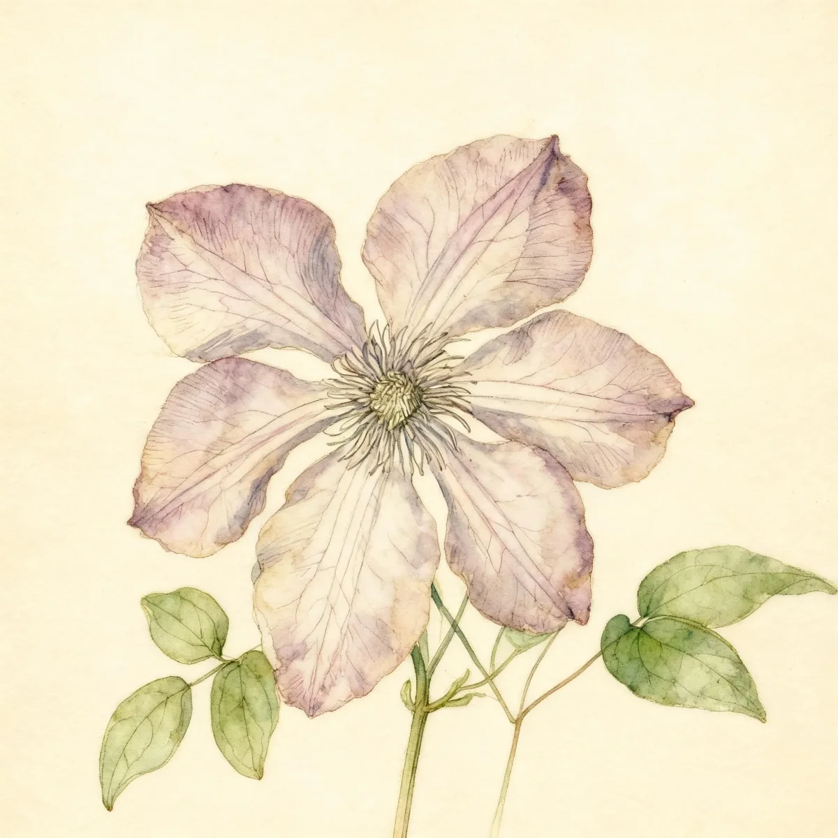 Clematis (Clematis 'Rouge Cardinal')