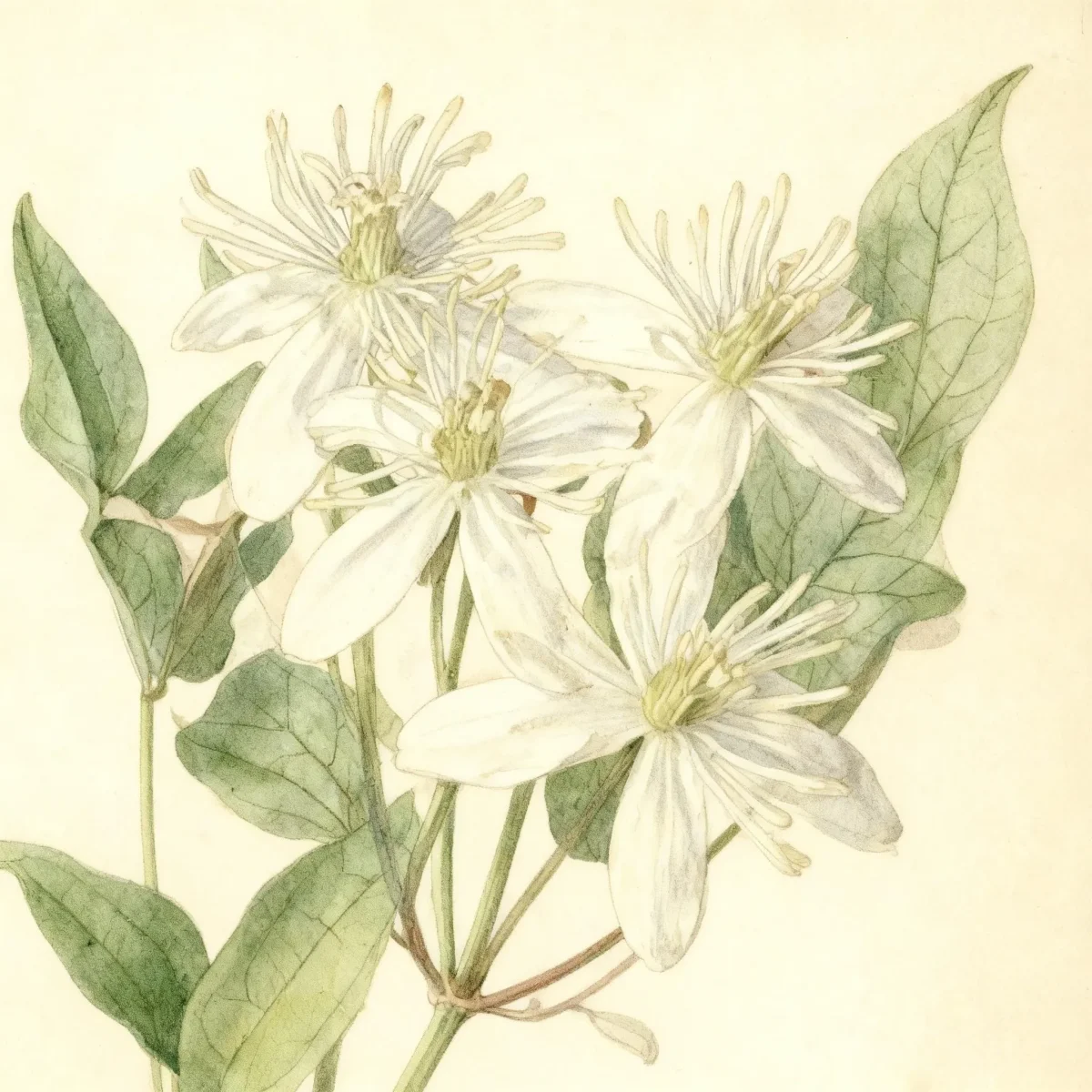 Clematis (Clematis recta 'Purpurea')