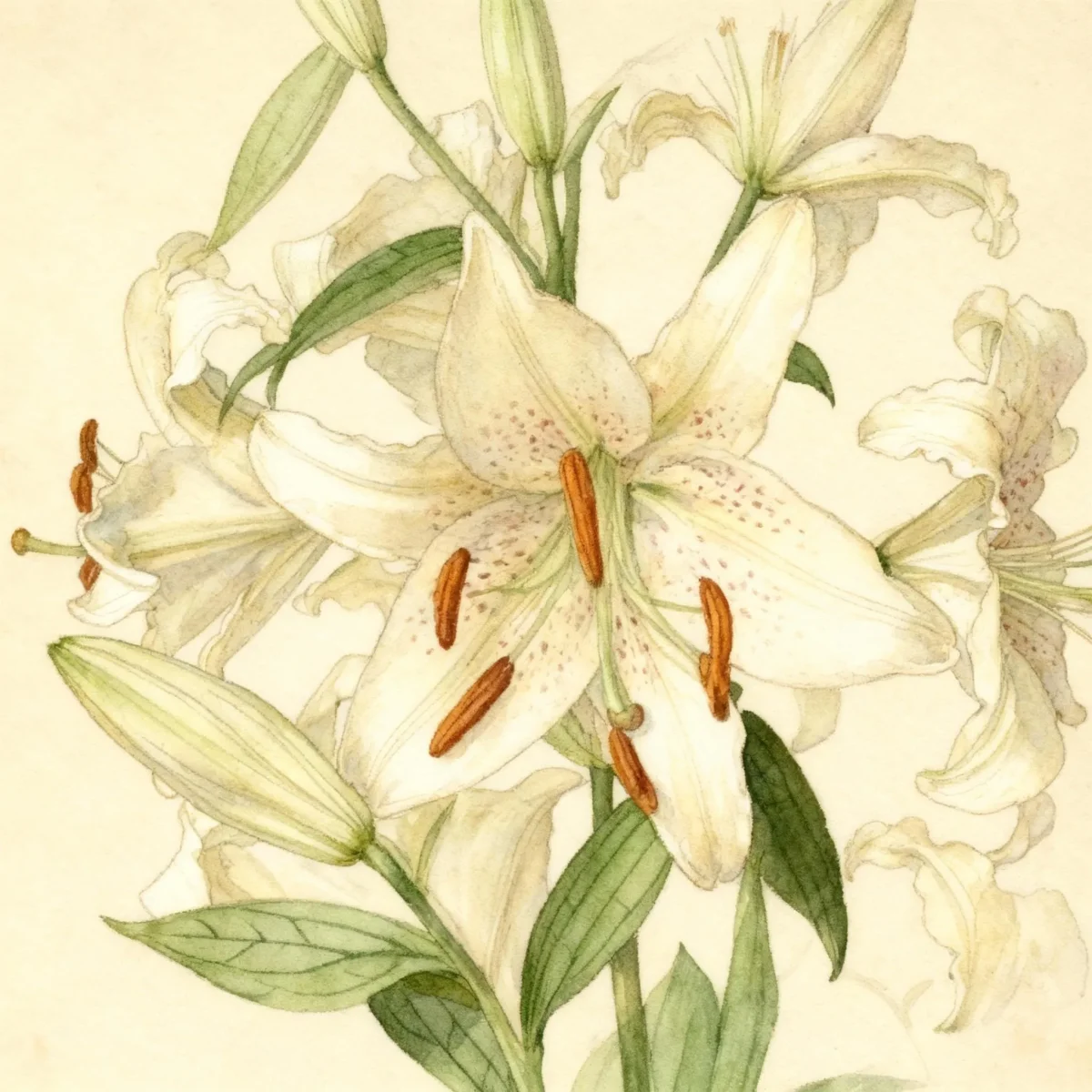 Oriental lily (Lilium 'Muscadet')