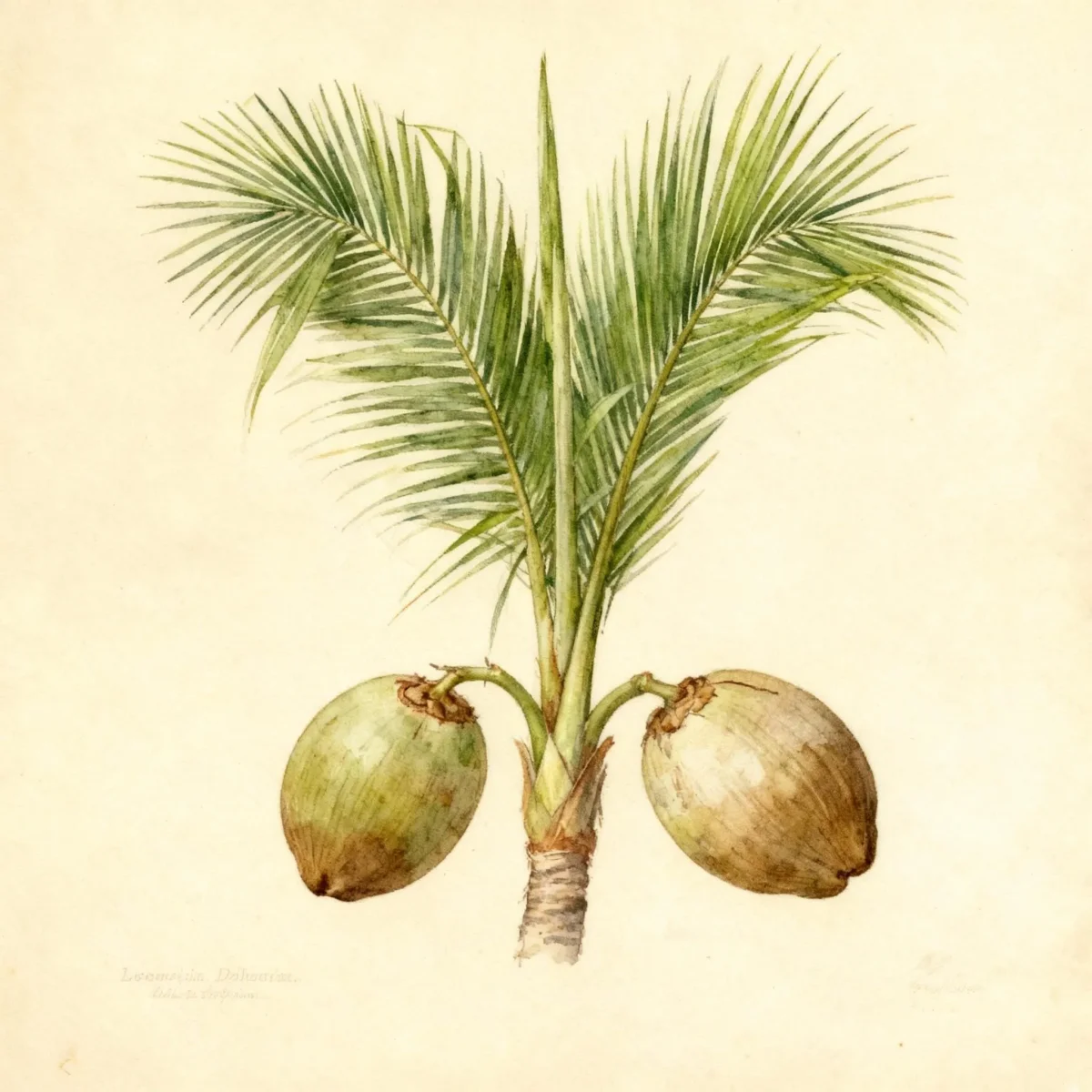 Double coconut palm (Lodoicea maldivica)