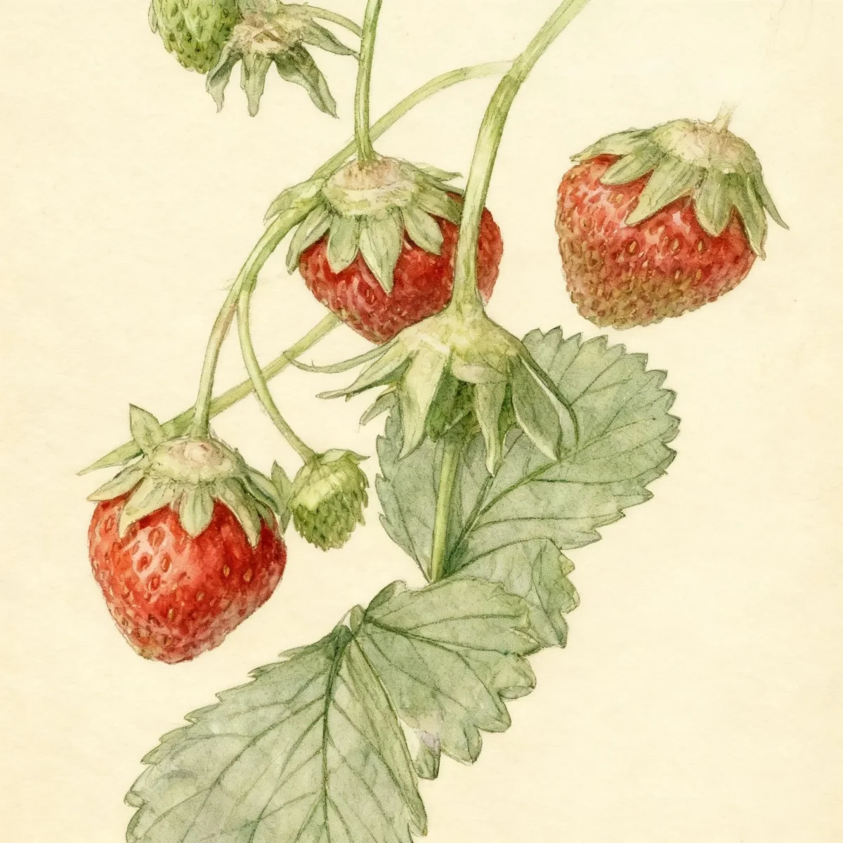 Junebearing strawberry (Fragaria 'Surecrop')