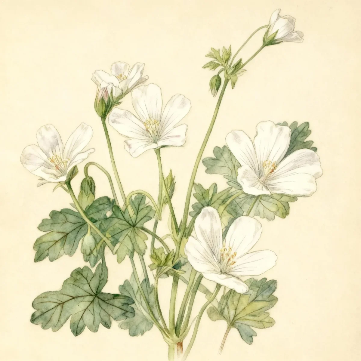 Hardy geranium (Geranium sanguineum 'Album')