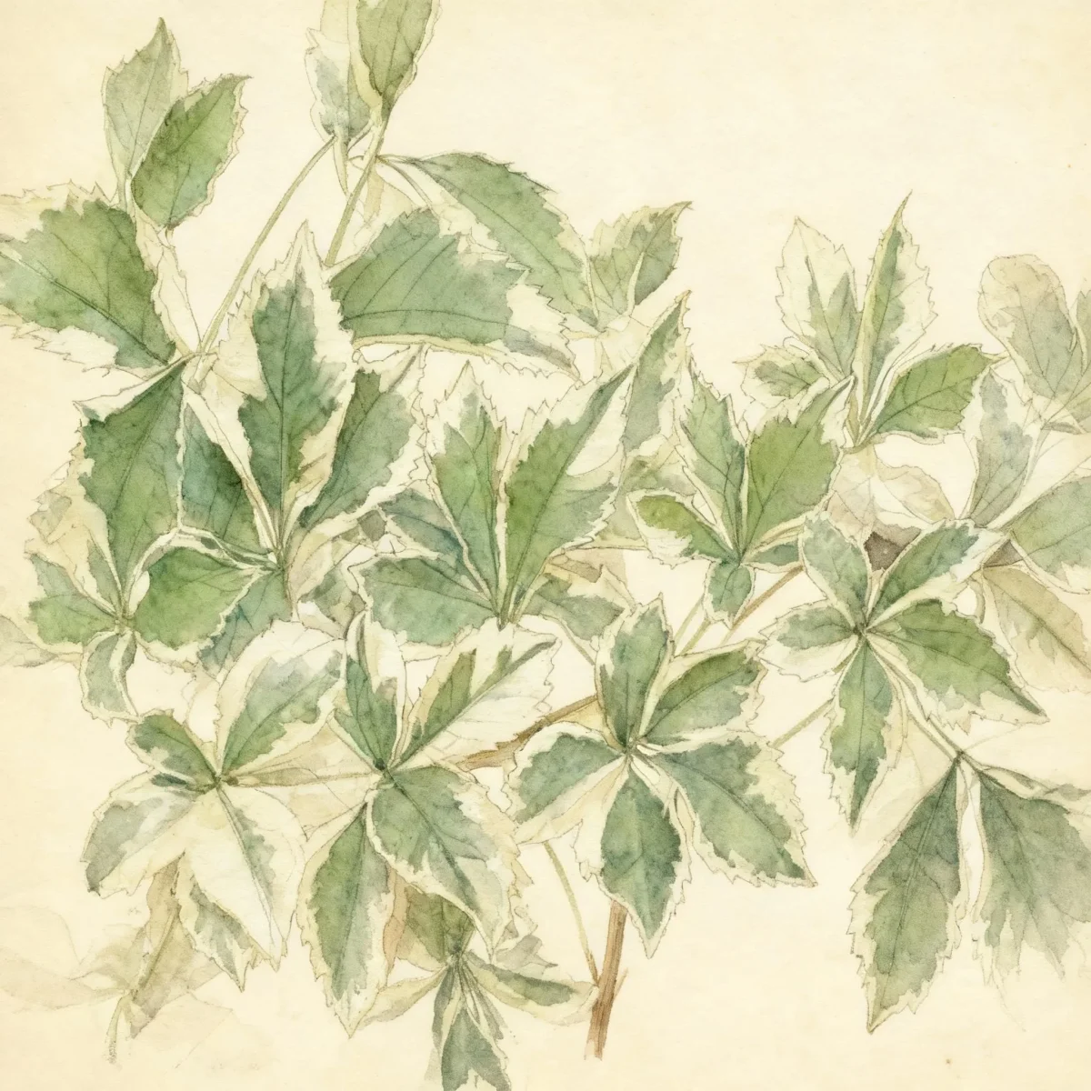 Aralia (Eleutherococcus sieboldianus 'Variegatus')