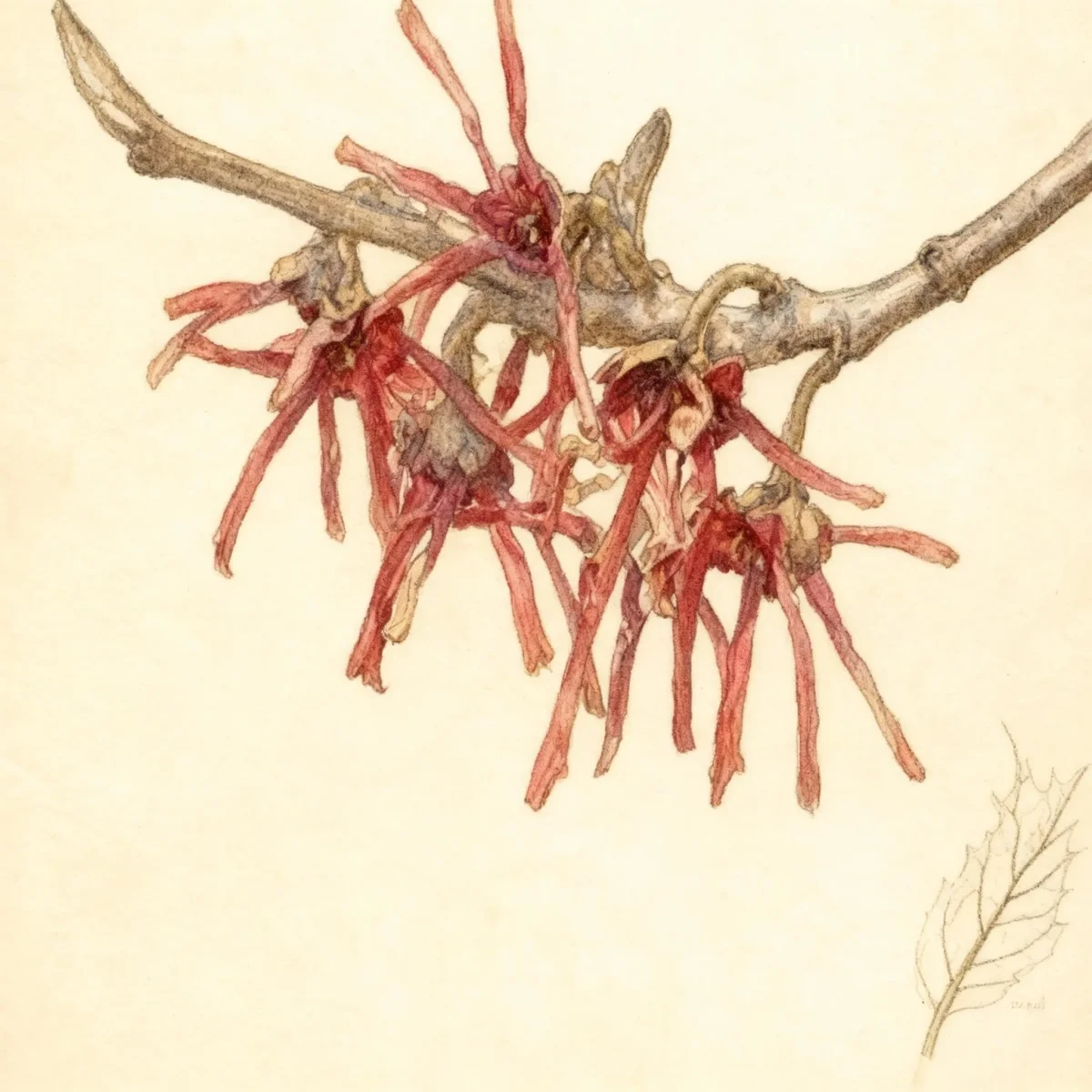 Ozark witch hazel (Hamamelis vernalis 'Carnea')