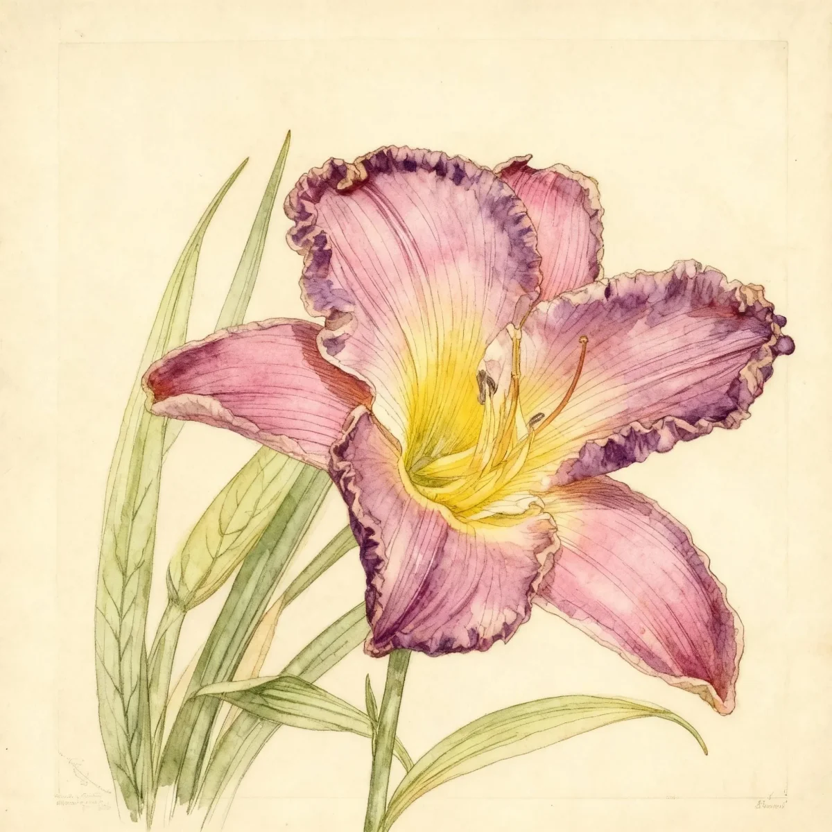 Tetraploid daylily (Hemerocallis 'Arabian Magic')
