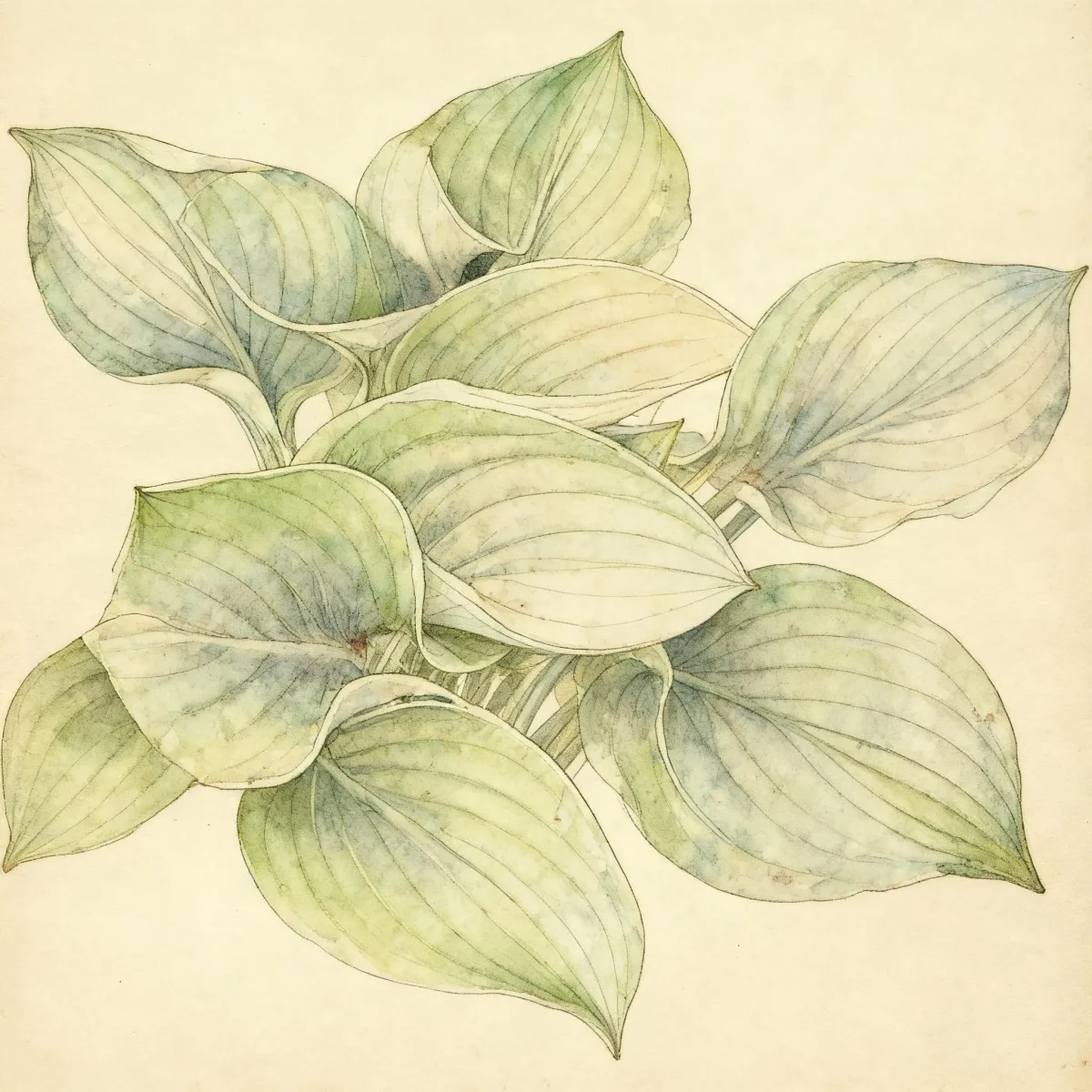 Hosta (Hosta (Tardiana Group) 'Hadspen Hawk')