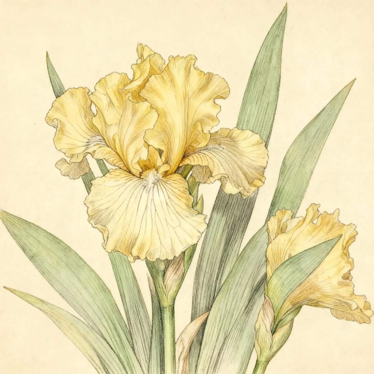 Standard dwarf bearded iris (Iris 'Ballet Lesson')