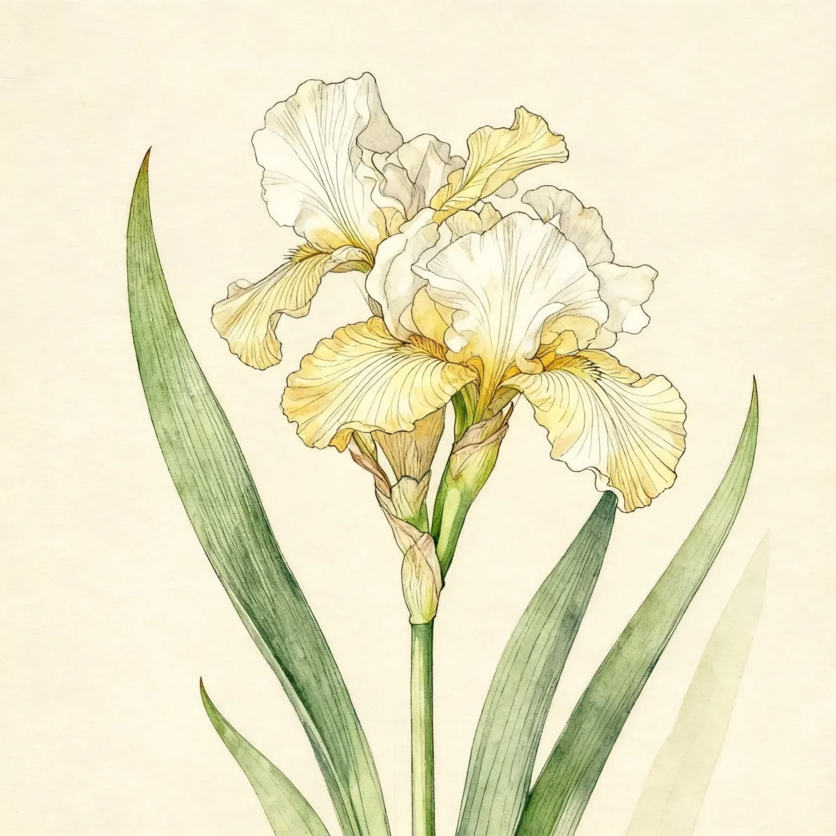 Tall bearded iris (Iris 'Champagne Elegance')