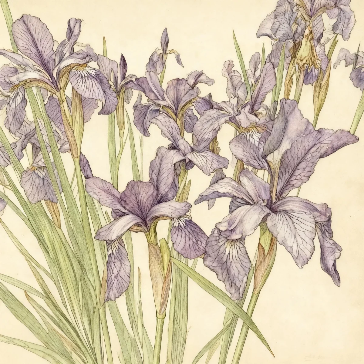 Siberian iris (Iris 'Illini Charm')
