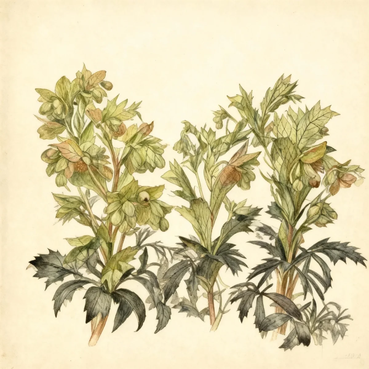 Stinking hellebore (Helleborus foetidus 'Sienna')