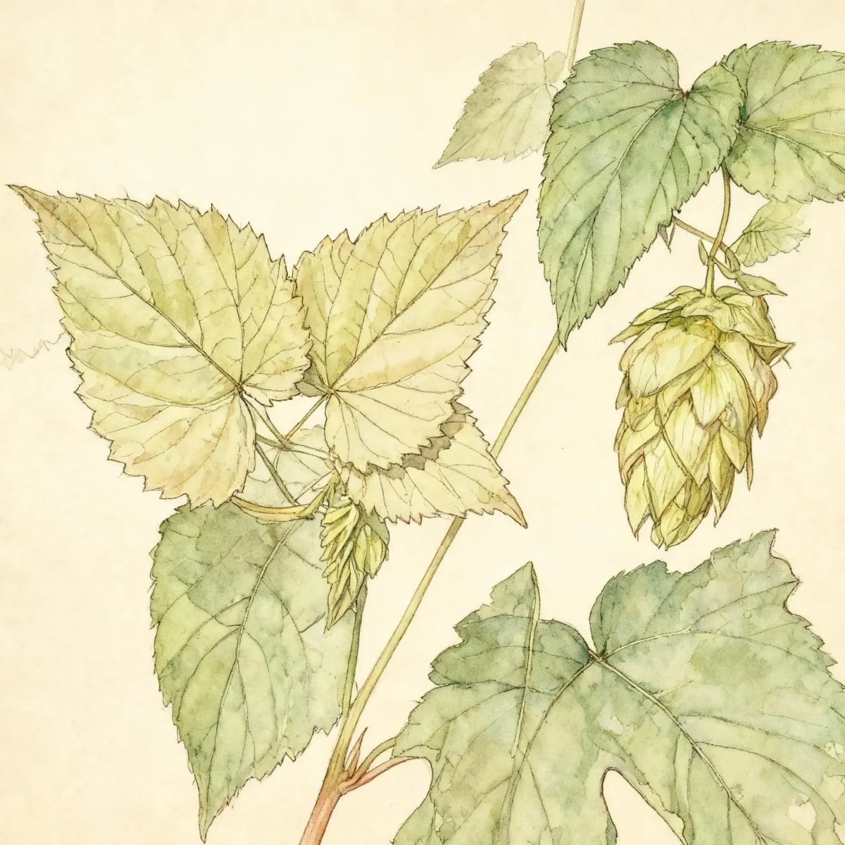 Common hop (Humulus lupulus 'Aureus')