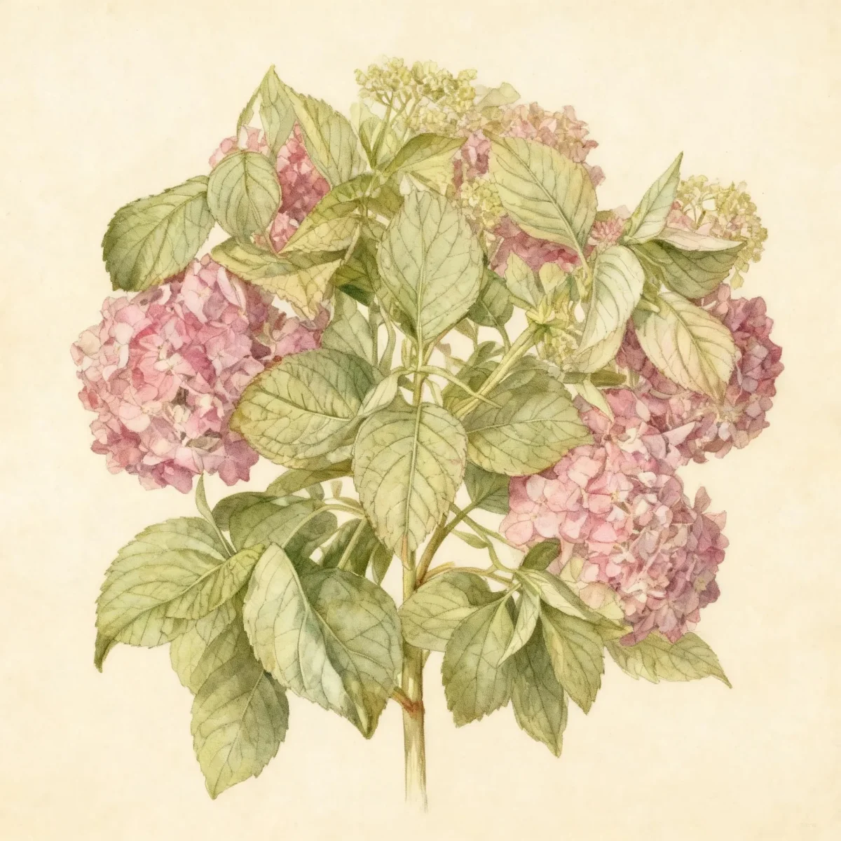 Bigleaf hydrangea (Hydrangea macrophylla 'Pia')