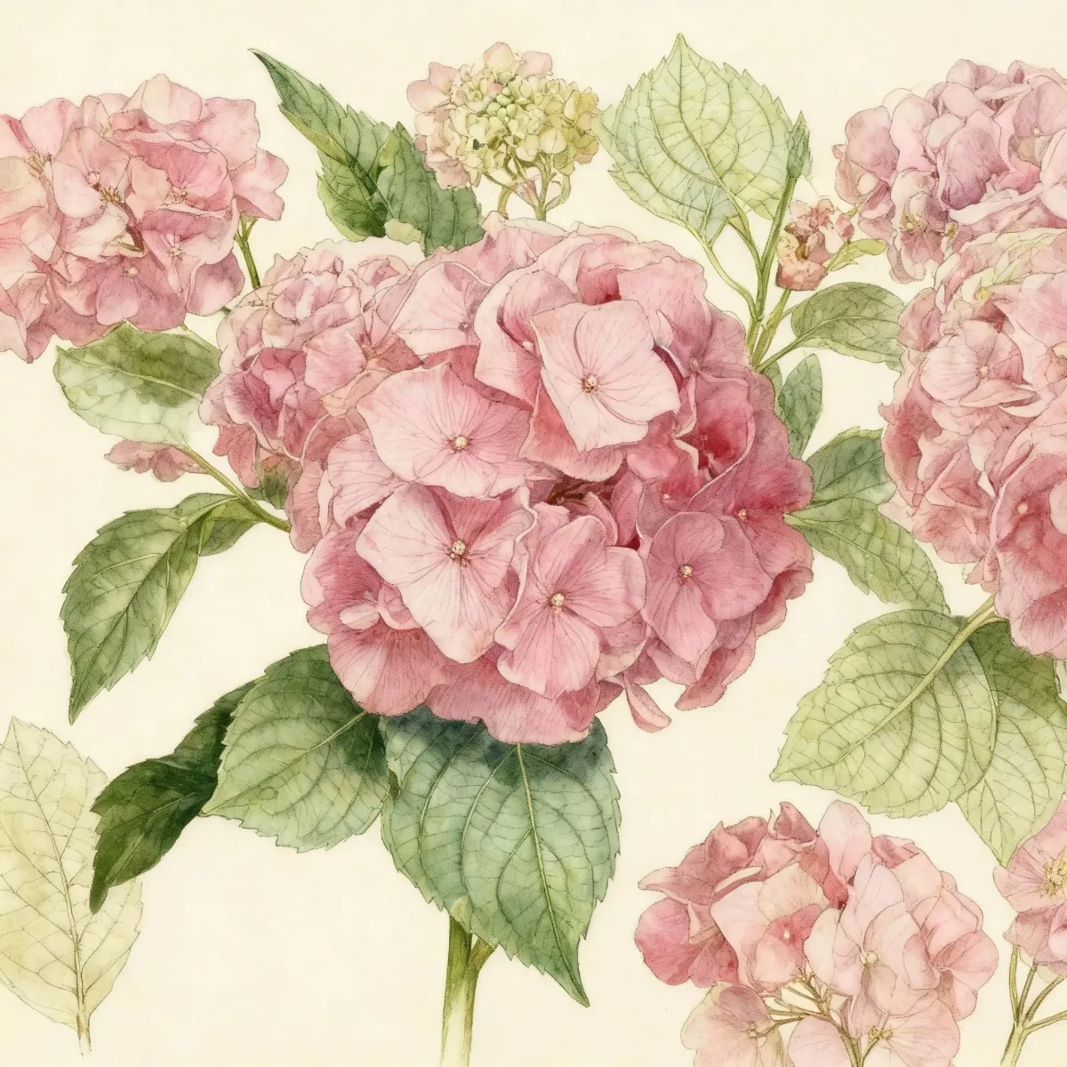 Bigleaf hydrangea (Hydrangea macrophylla 'Forever Pink')