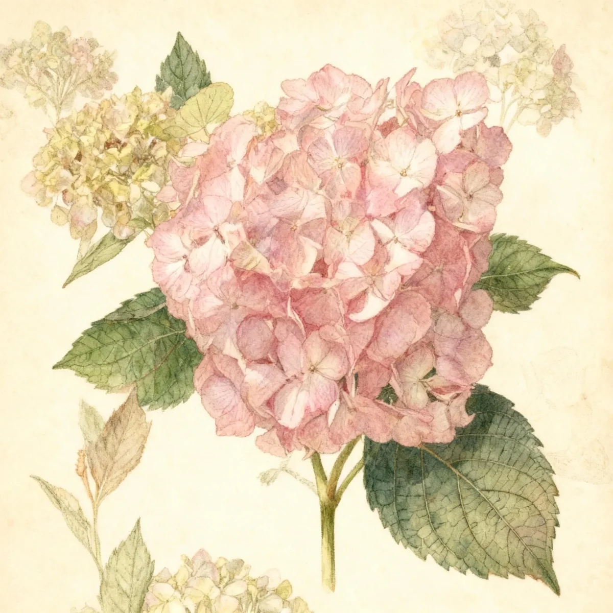 Bigleaf hydrangea (Hydrangea macrophylla 'Glowing Embers')