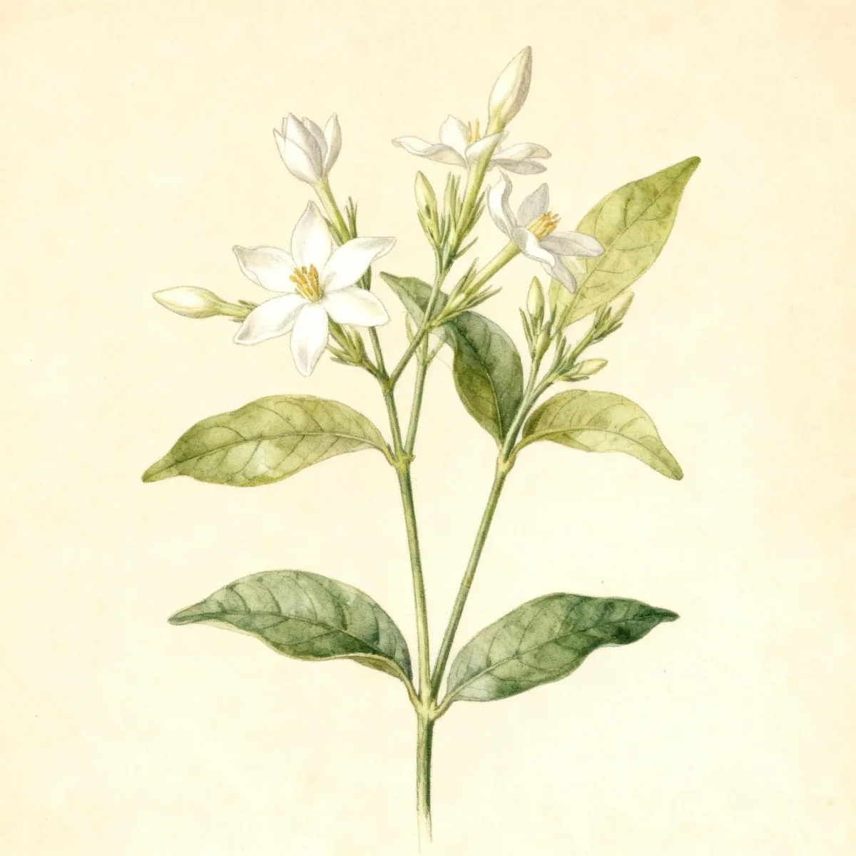 Arabian jasmine (Jasminum sambac 'Jewel of India')