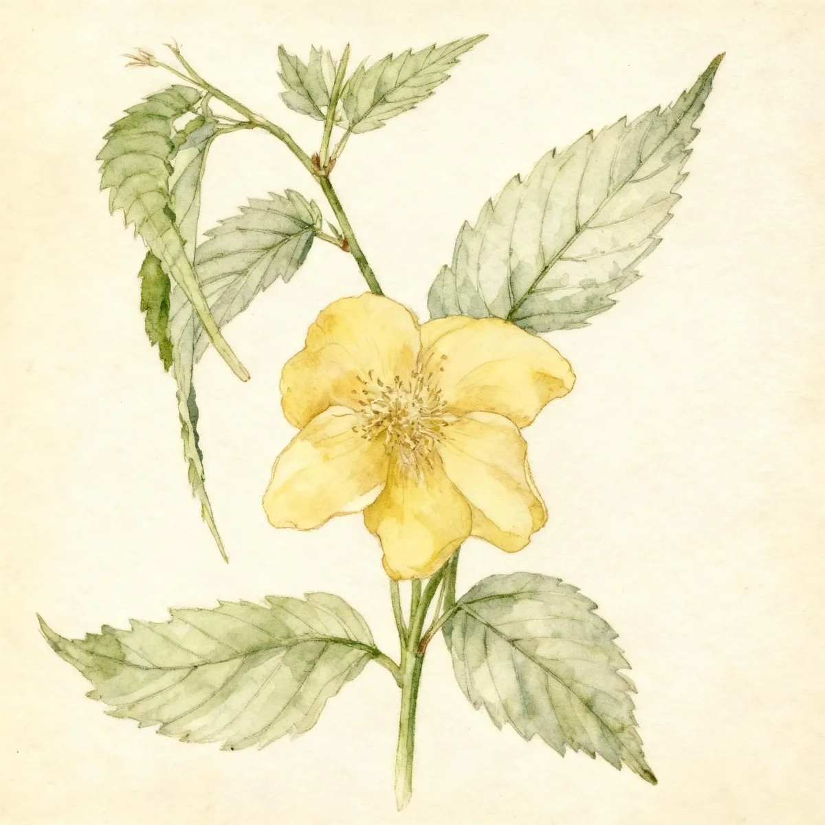 Japanese kerria (Kerria japonica 'Picta')