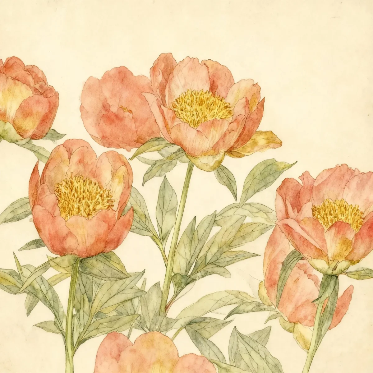 Peony (Paeonia 'Coral 'n Gold')