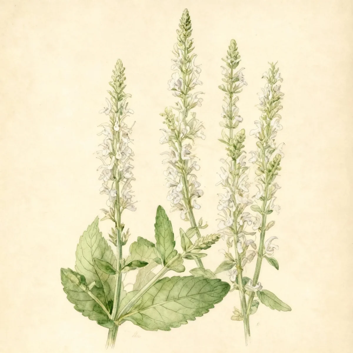 Wood sage (Salvia × sylvestris 'Schneehügel' SNOW HILL)