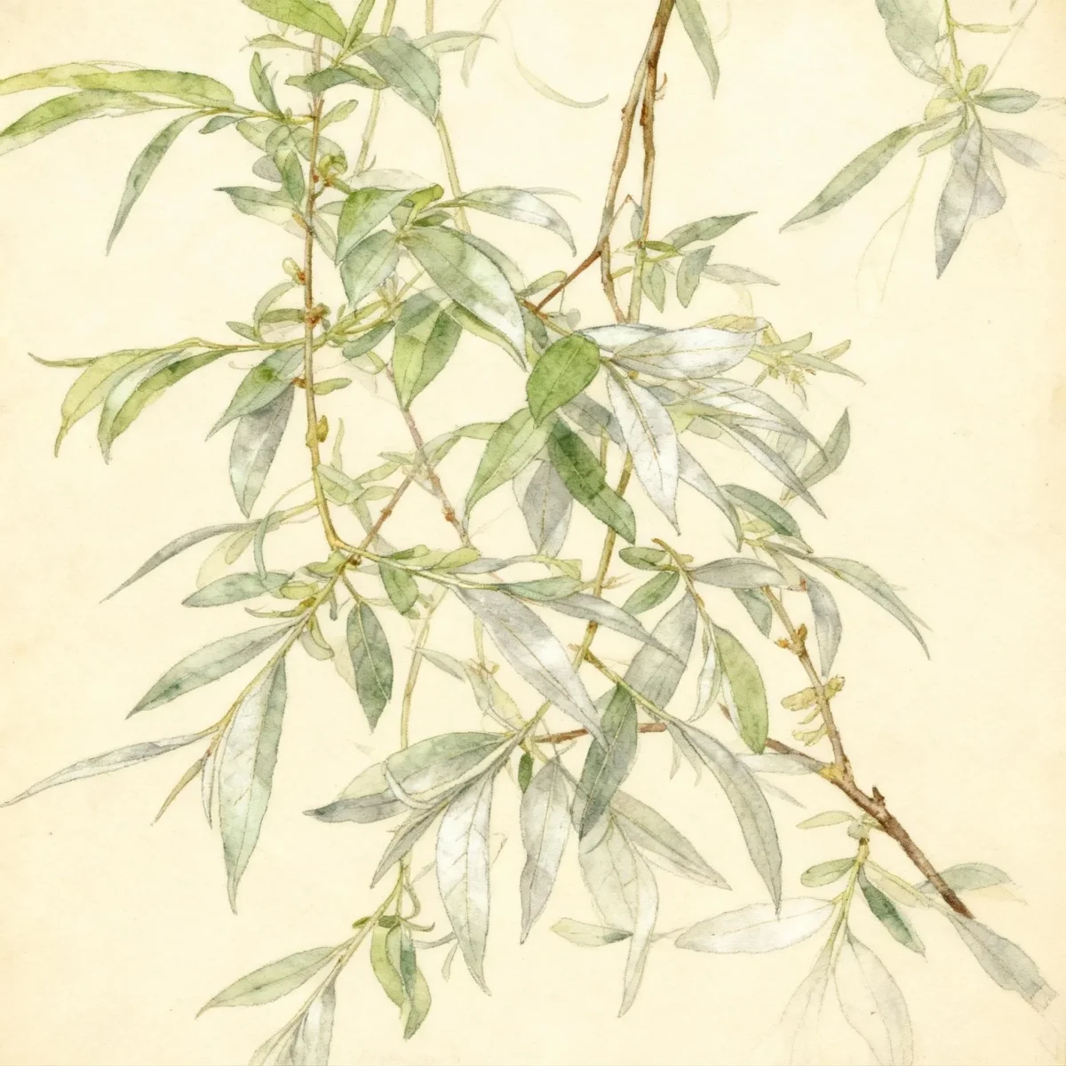 Silver willow (Salix alba var. sericea)