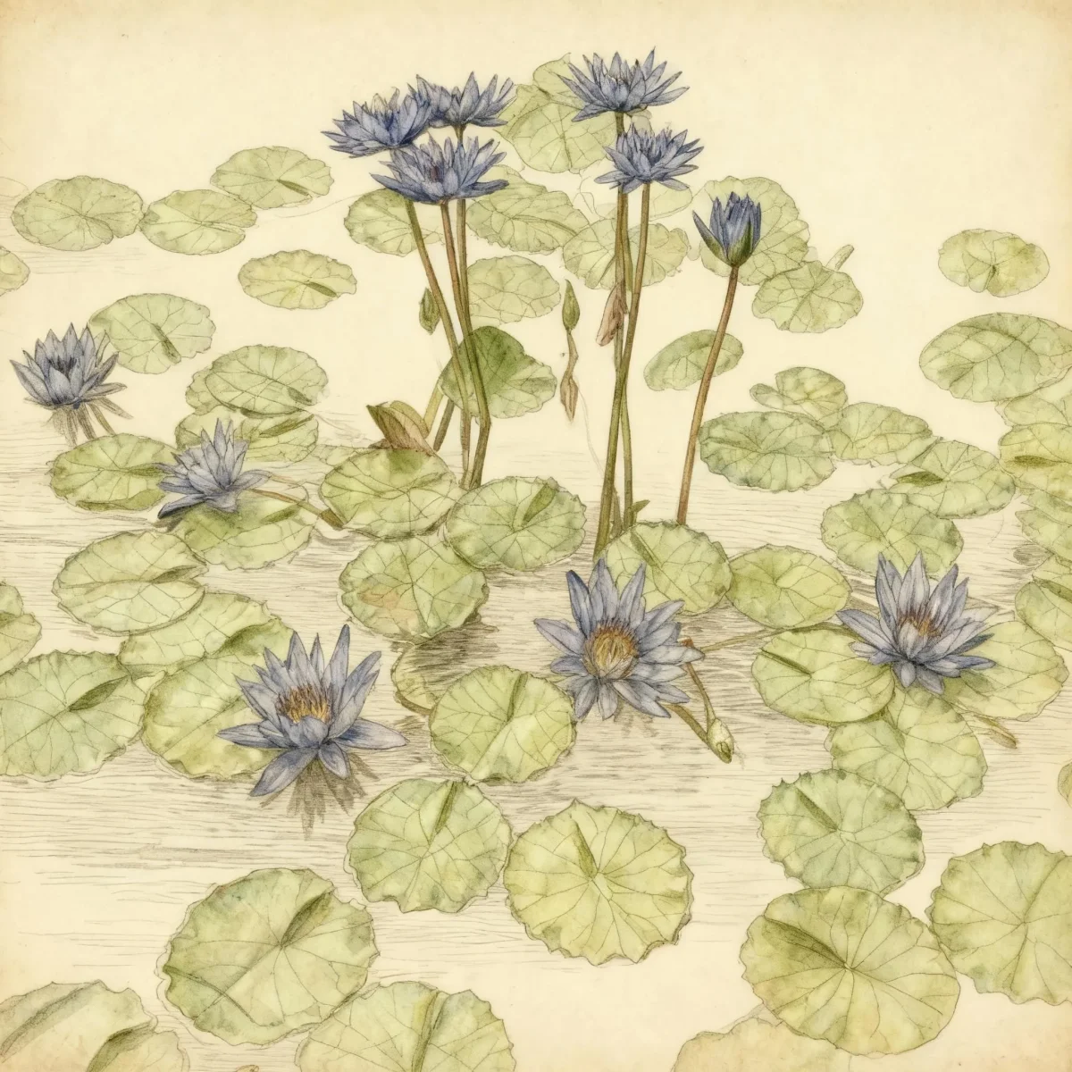 Tropical water lily (Nymphaea 'Director George T. Moore')