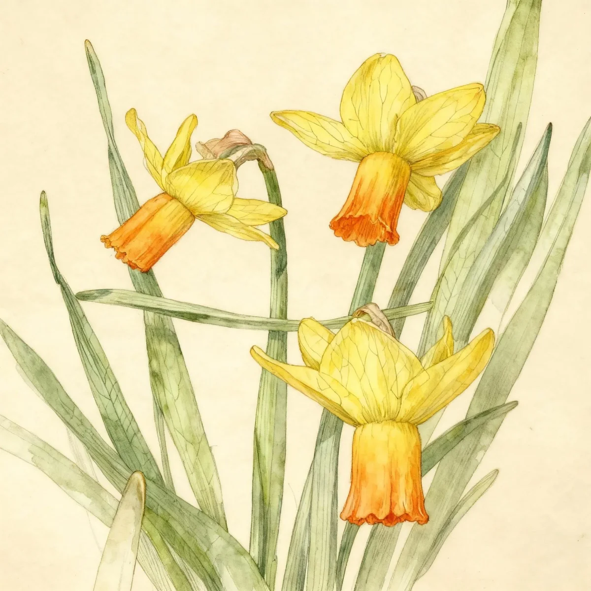 Cyclamineus daffodil (Narcissus 'Jetfire')