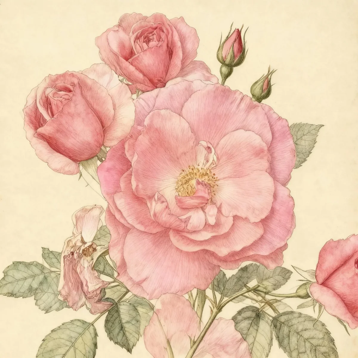 Shrub rose (Rosa 'Country Dancer')