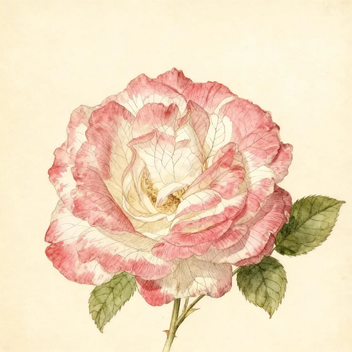 Hybrid tea rose (Rosa 'Andeli' DOUBLE DELIGHT)