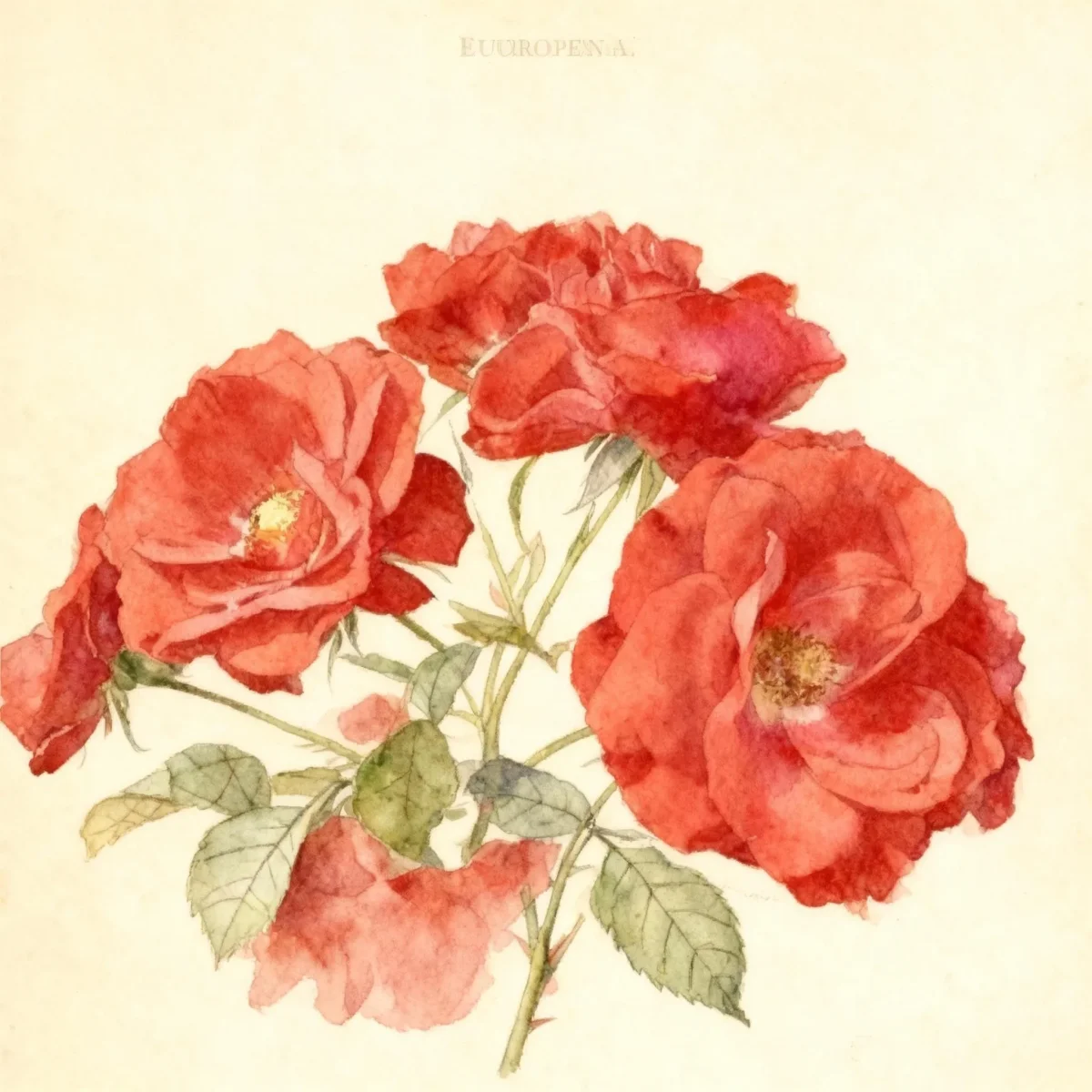Floribunda rose (Rosa EUROPEANA)