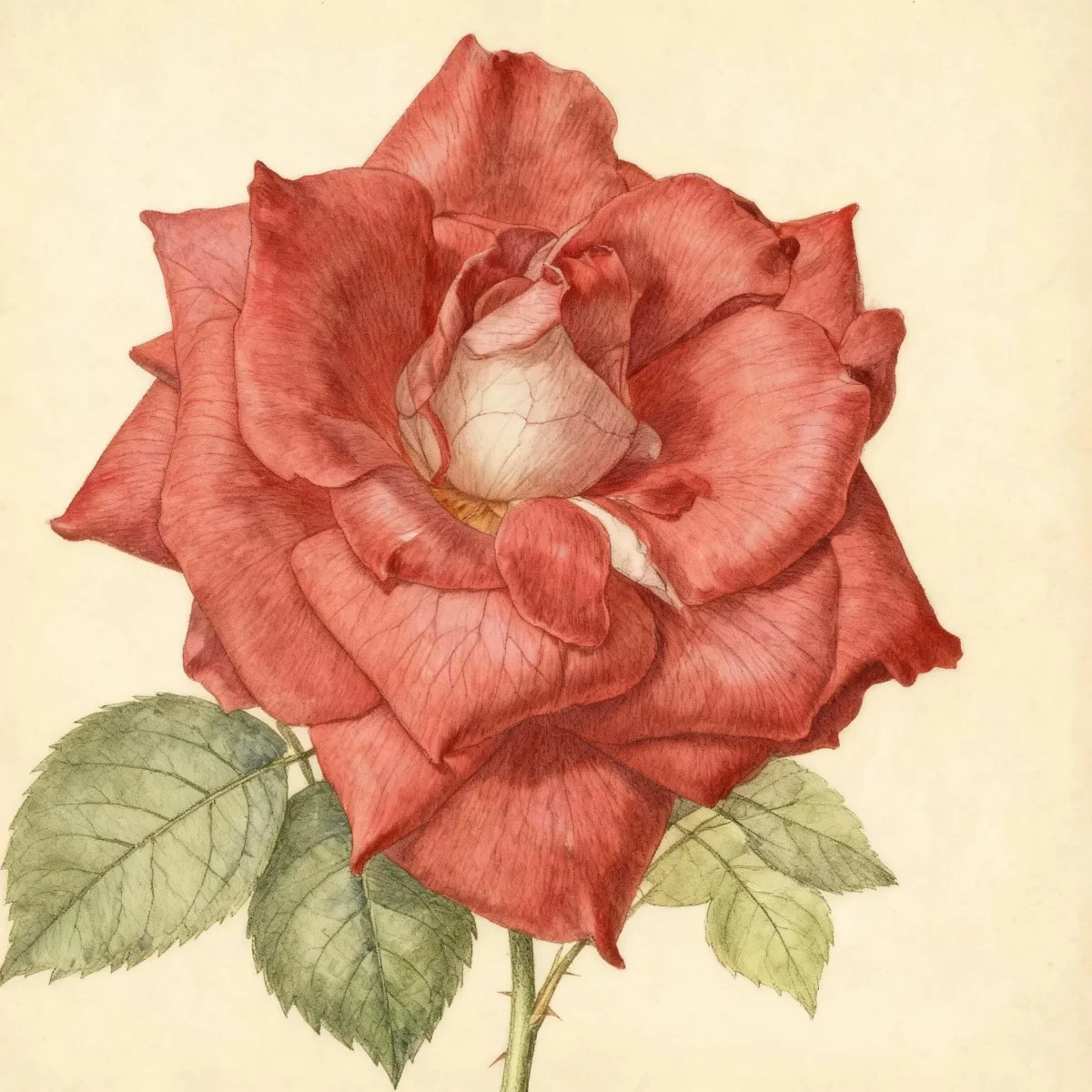 Hybrid tea rose (Rosa 'Mister Lincoln')