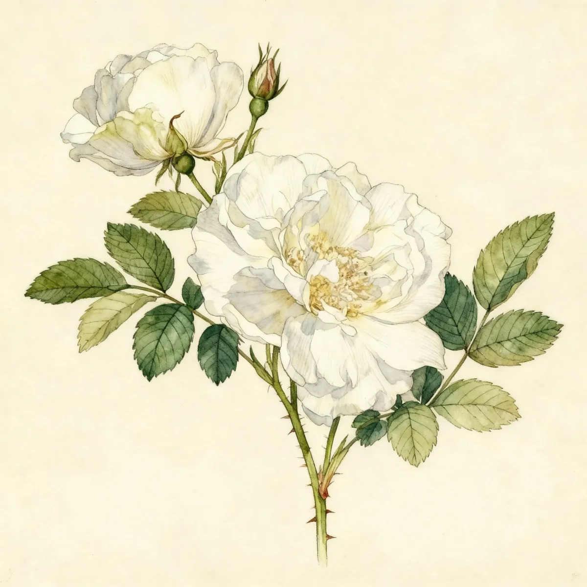 Hybrid rugosa rose (Rosa 'Sir Thomas Lipton')