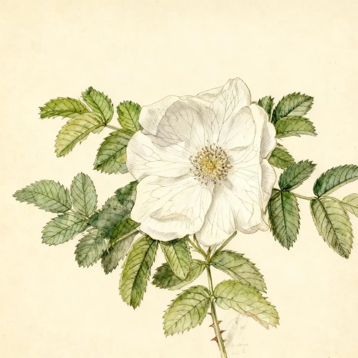 Japanese rose (Rosa rugosa 'Alba')
