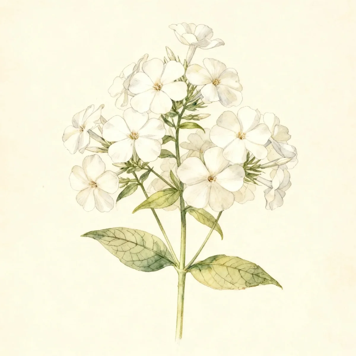 Garden phlox (Phlox paniculata f. alba)