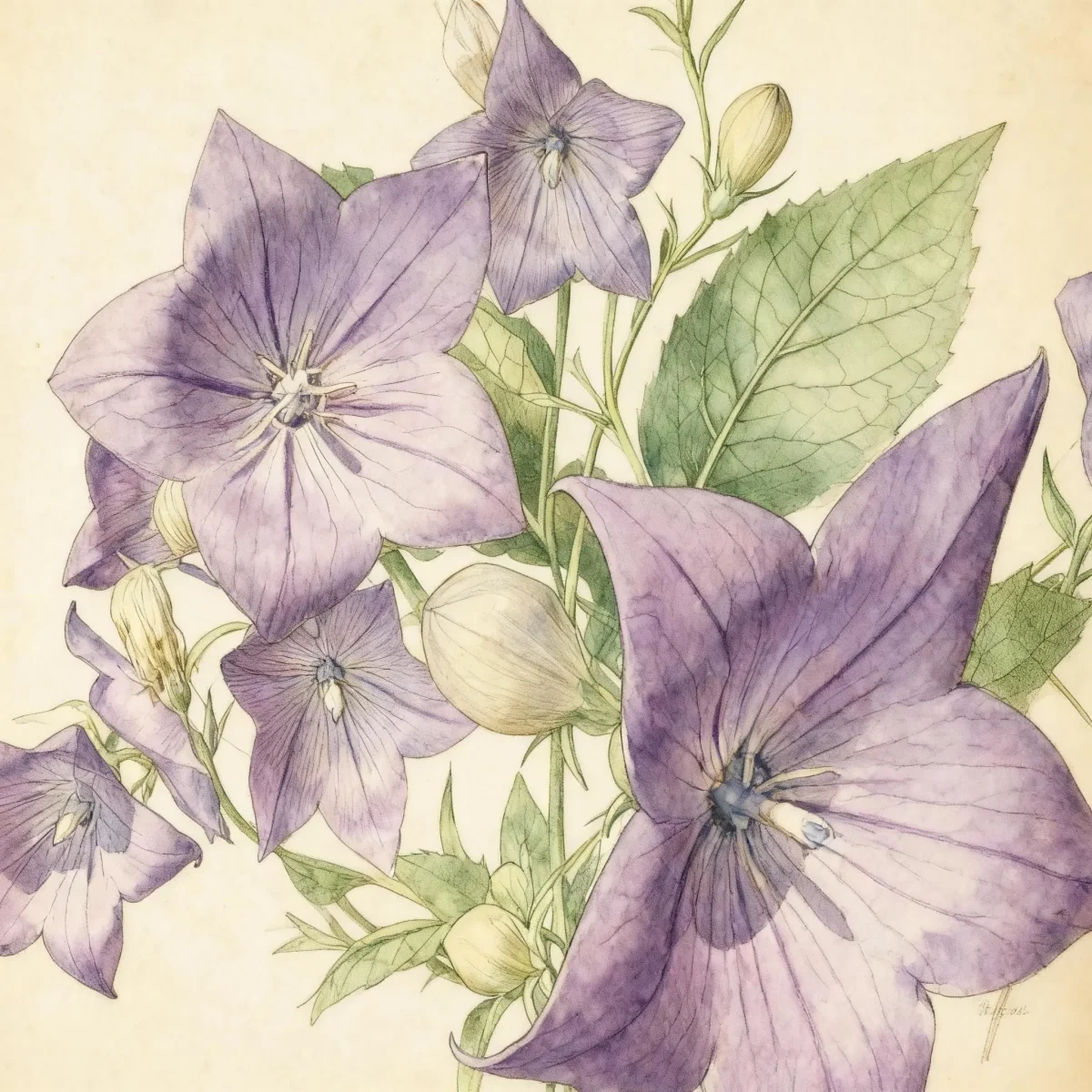 Balloon flower (Platycodon grandiflorus 'Sentimental Blue')