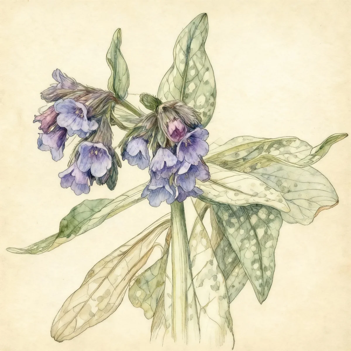 Pulmonaria (Pulmonaria longifolia subsp. cevennensis)